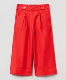 OVS Button Details Culottes - Red