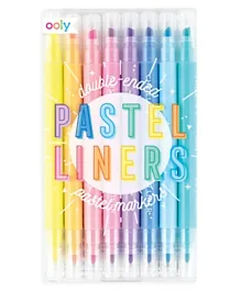 Ooly Pastel Liners Double Ended Highlighters - Set of 8