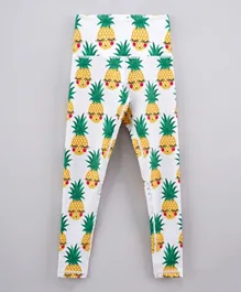 Flexi Lex Fitness Pineapple Pants - White