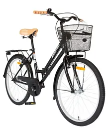 دراجة كلاسيك سيتي من سبارتان مع سلة سوداء - 24 بوصة