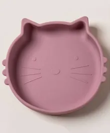 Factory Price Kitty Silicone Plate Set- Pink