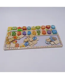 Top Bright S-Up Eco-Friendly 3 in1 Wooden Matching Shape Board - Multicolor