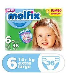 Molfix Jumbo Economy 3D Diaper Extra Large Size 6 - 36 Pieces