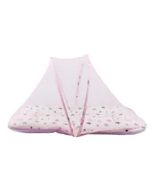 Little Angel Baby Bed With 2 Comfy Bloster and Pillow - Pink