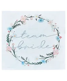 Ginger Ray Floral Team Bride Hen Party Napkin - Pack of 16