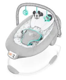 Disney Baby Grey Cradling Bouncer with Mickey Mouse Rattles - Cloudscapes
