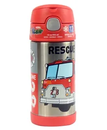 Thermos Funtainer Rescue Truck Steel Hydration Water Bottle - 355mL