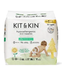 Kit & Kin Eco Diapers Size 5 - 28 Pieces