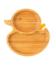 Eco Rascals Bamboo Duck Suction Plate - Orange