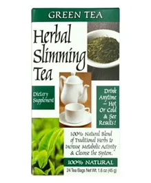 21st Century Herbal Slimming Green Tea Bags - 24 Pieces