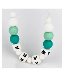 Desert Chomps Little Missy Personalized Silicone Necklace - Mint