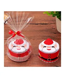 Brain Giggles Christmas Cupcake Hand Towel - Santa Claus