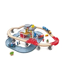Hape Emergency Services HQ Railway Playset - 41 Pieces