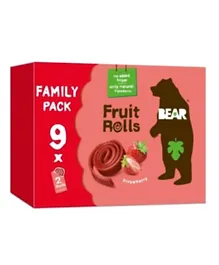 Bear Fruit Rolls  Strawberry Family Pack 20g - 9 Pieces