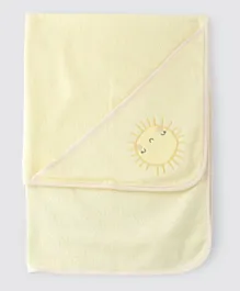 Tiny Hug Baby Blanket With Hood - Yellow