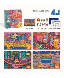 Mideer 4 in 1 Puzzle- City