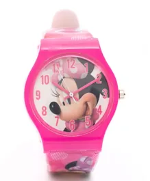 Disney Minnie Kids Analogue Watch Outdoor Electronic Wristwatch - Pink