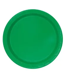 Unique Emerald Green Round Plate Pack of 20 -7 Inches