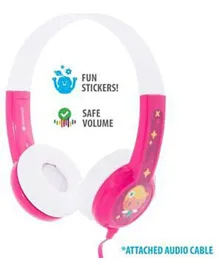 التواصل باستخدم سماعات سلكية توضع على الأذن للأطفال من بودي فونز - لون وردي