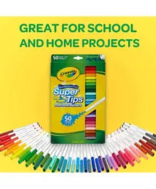 Crayola Washable Super Tips Markers - 50 Pieces