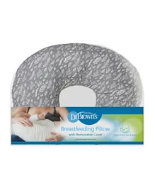 Dr Browns Breastfeeding Pillow with Cover - Grey