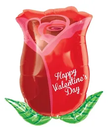 Party Centre Valentine Rose Bud Junior Shape Balloon