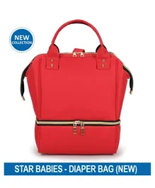 Star Babies Double Layer Diaper Bag - Red