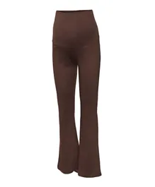 Mamalicious Solid Maternity Pants - Brown