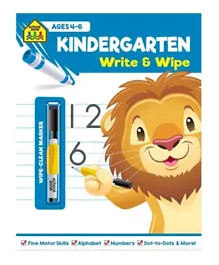 School Zone Write and Wipe Kindergarten Book - English