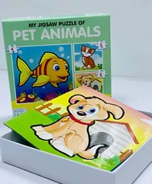 Academic India Publishers My Educational Pet Animals Puzzle Set of 3 - 15 Pieces