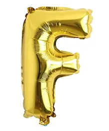 Italo Gold Foil  F Letter Balloon - 81.28 cm