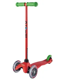Mini Micro Classic and Sporty LED Scooter Red (Red T bar)