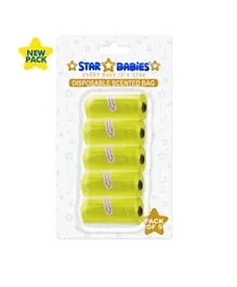 Star Babies Scented Bag Blister Yellow - Pack of 5 (15 Each)