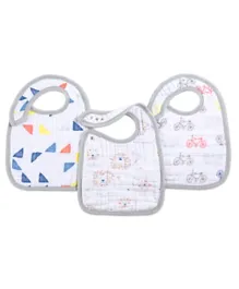 Aden + Anais Snap Bib Leader of the Pack White - Pack of 3