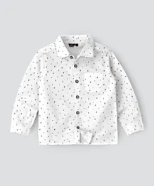 Jam All Over Print Woven Shirt - White