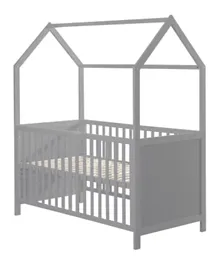 Roba Wooden House Crib Bed To Toddler Bed - Taupe