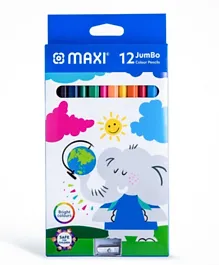 Maxi Jumbo Colored Pencil with Sharpener - 13 Pieces