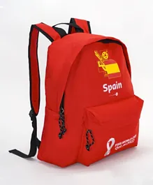 FIFA 2022 Country Spain Casual Oval Backpack with Front Pocket - 16 Inches