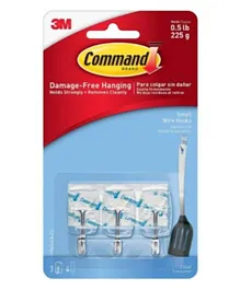 Command Clear Wire Hooks - Pack of 3