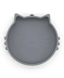 Factory Price Kitty Silicone Plate Set- Grey