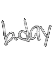 Party Centre  Phrase Freestyle Bday Supershape Foil - Silver