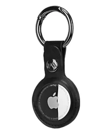 Case-Mate Clip Ring Leather Keychain Apple AirTag Case - Black