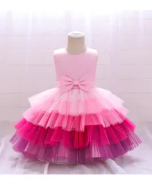 DDaniela Front Bow Detail Tutu Dress - Pink