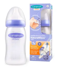 Lansinoh Feeding Bottle with Natural Wave Teat - 240ml