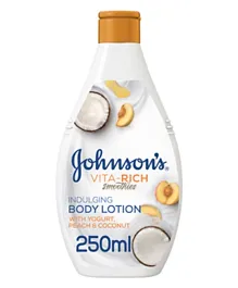 Johnson & Johnson Vita-Rich Smoothies Indulging Yogurt Peach & Coconut Body Lotion - 250mL