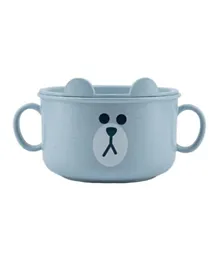 Little Angel Kids Bowls Feeding Bowl with Handle - Blue