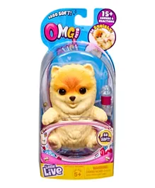 Omg Pets Interactive Plush Baby Pomeranian Toy - Beige & Yellow