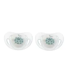 Tigex Silicone Pacifiers  SMART Turtle Pack of 2 - White