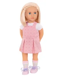 Our Generation Doll with Overall Dress Naty Pink - 18 Inches