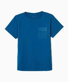 Zippy Round Neck T-Shirt - Dark Blue